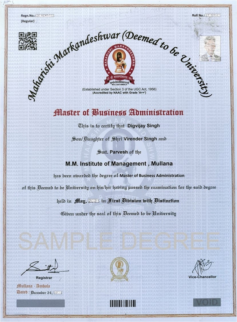 Sample Certificate