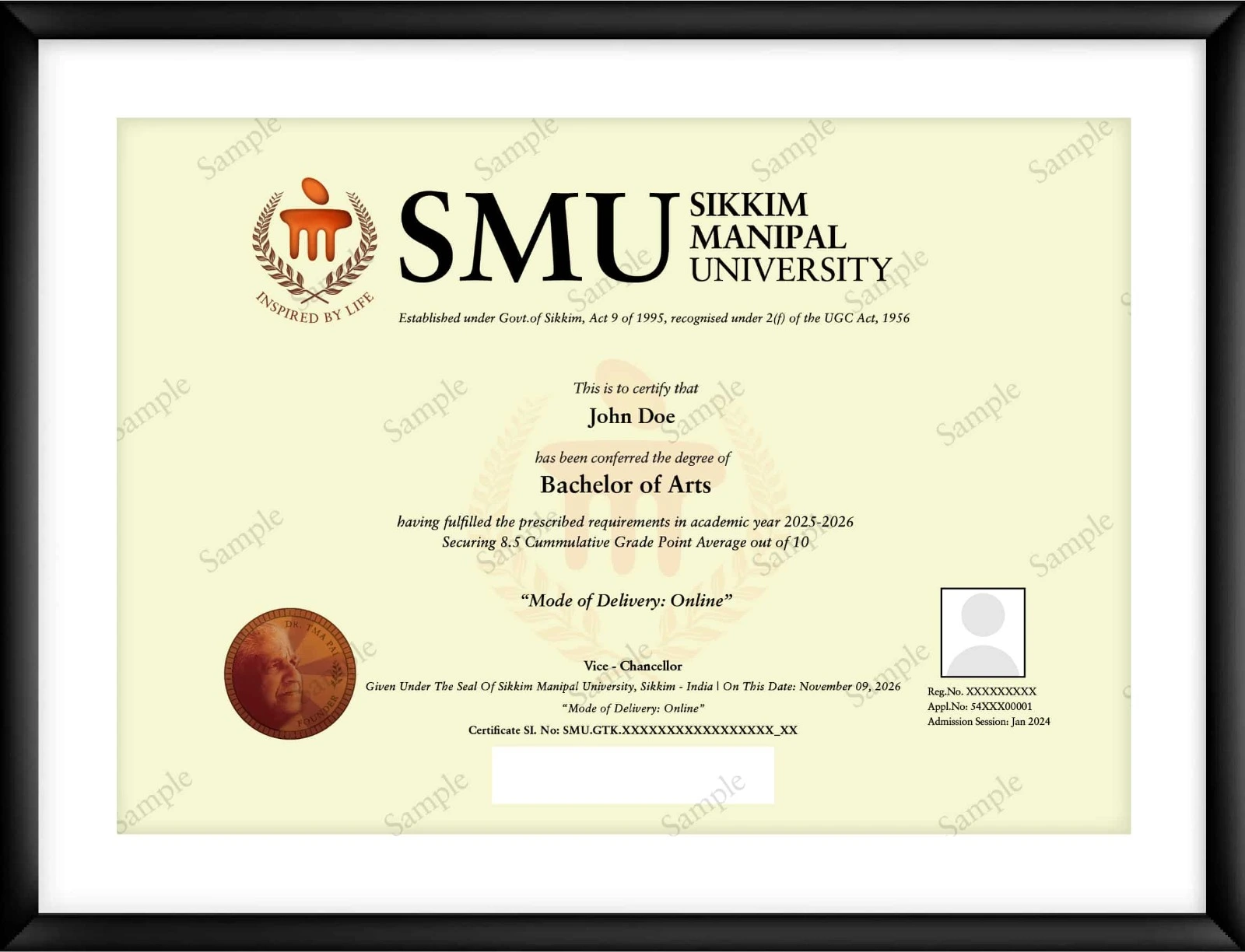 Sample Certificate